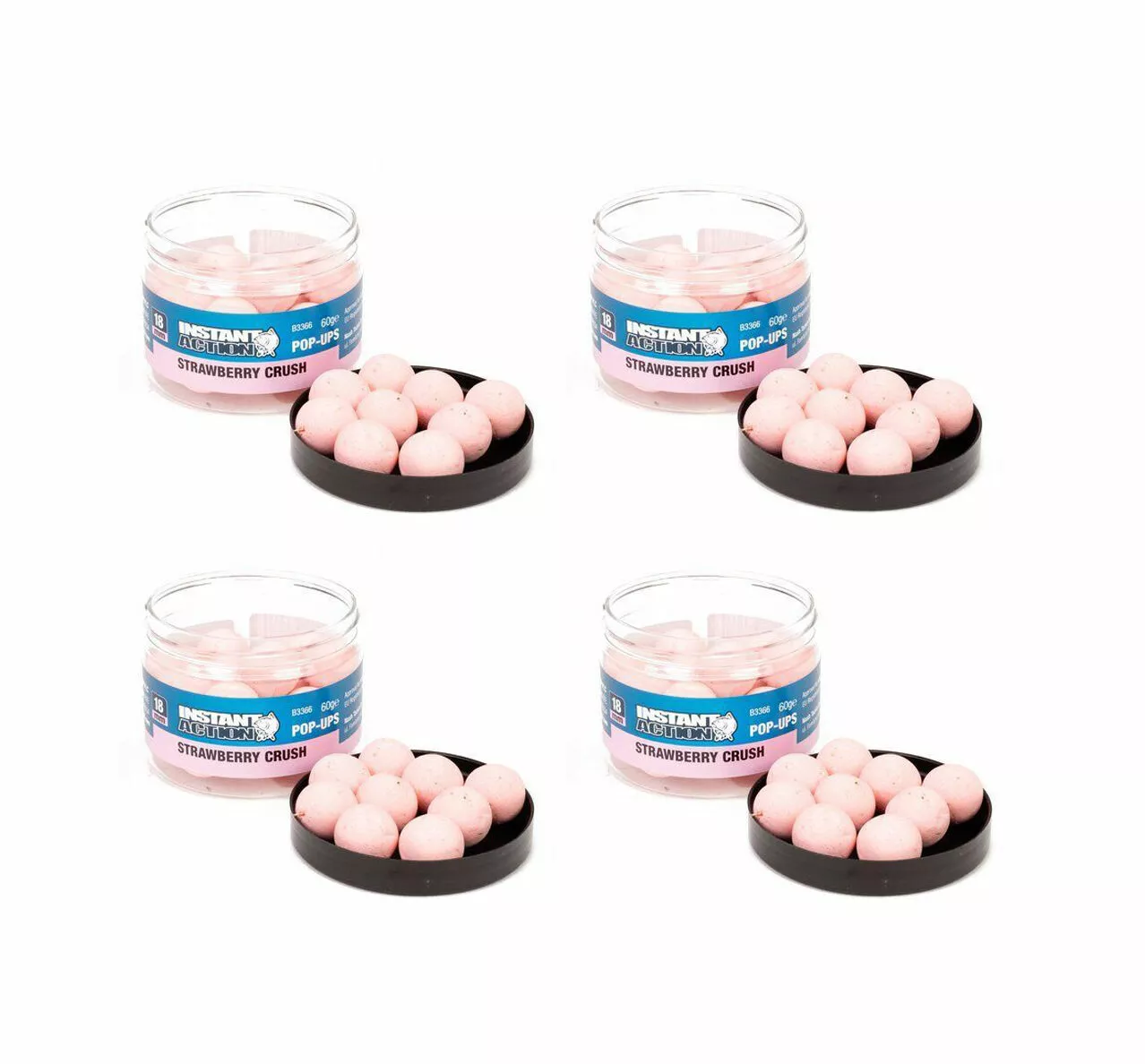 4 PACK | Nash Strawberry Crush Pop Ups 18mm 1 4 PACK | Nash Strawberry Crush Pop Ups 18mm