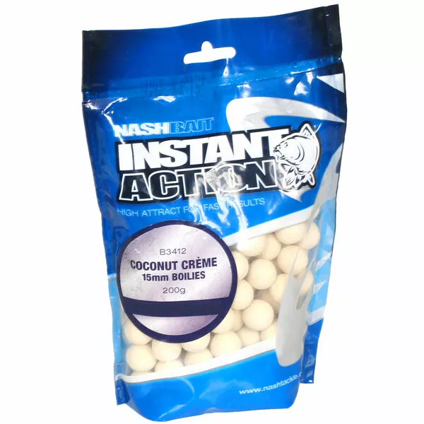 Nash Coconut Cr�me Boilies 12mm 200g 1 Nash Coconut Cr�me Boilies 12mm 200g