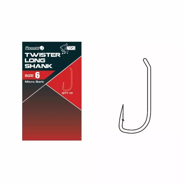 Nash Pinpoint Twister Long Shank Hooks 7 Nash Pinpoint Twister Long Shank Hooks - Afbeelding 7